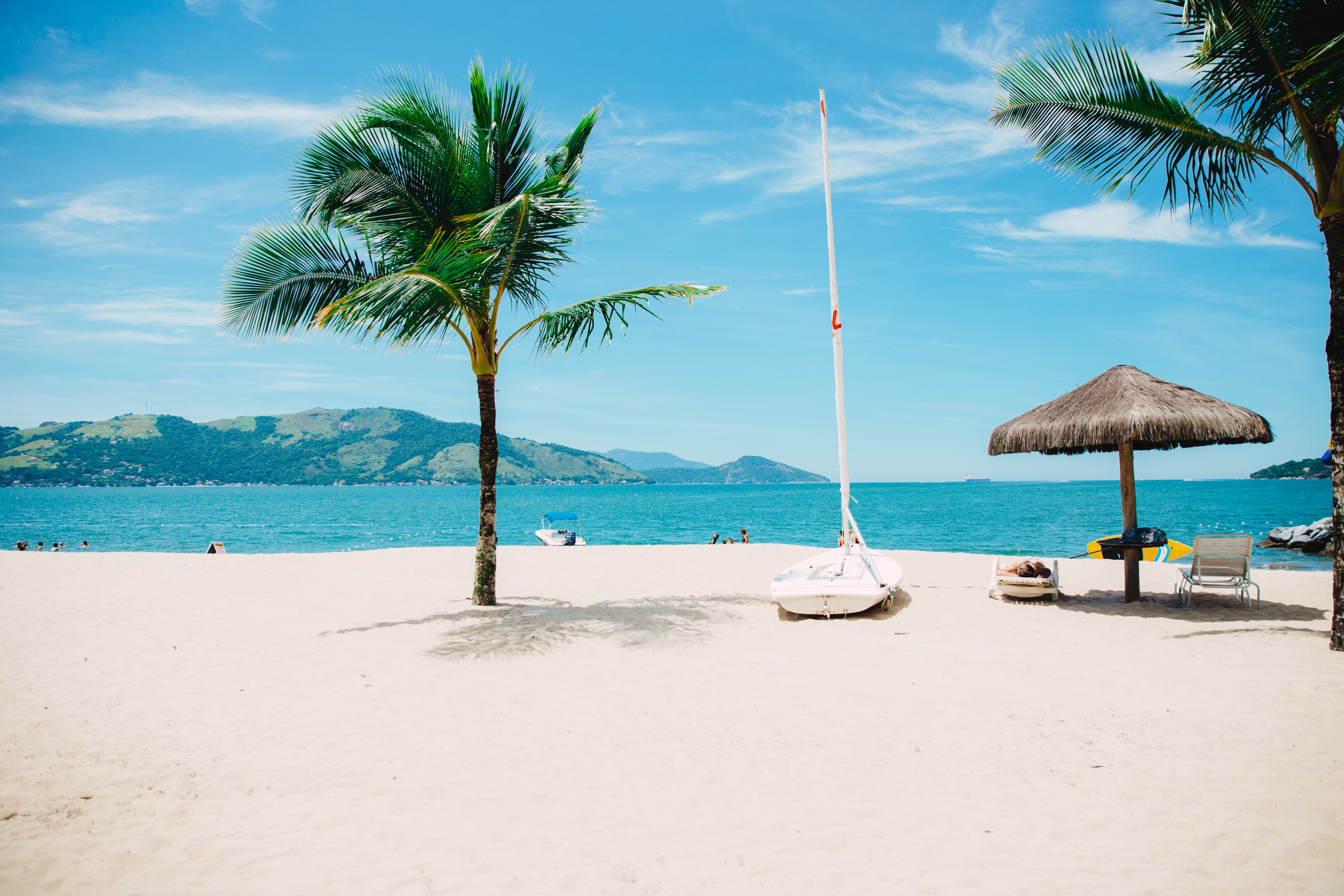 Meer, Strand und Palmen