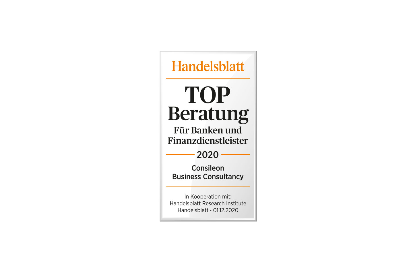 Siegel Top Beratung für Banken und Finanzdienstleister
