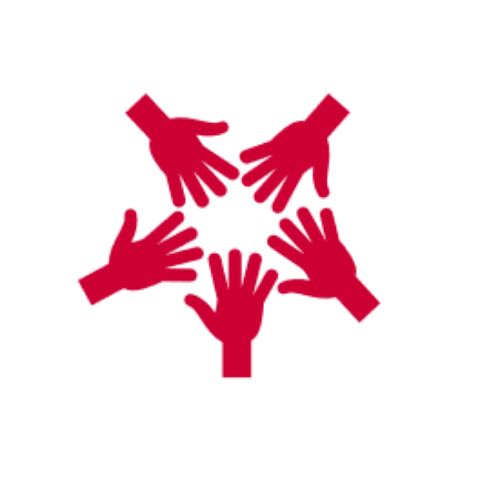 Icon: 5 Hände die einen Handkreis bilden