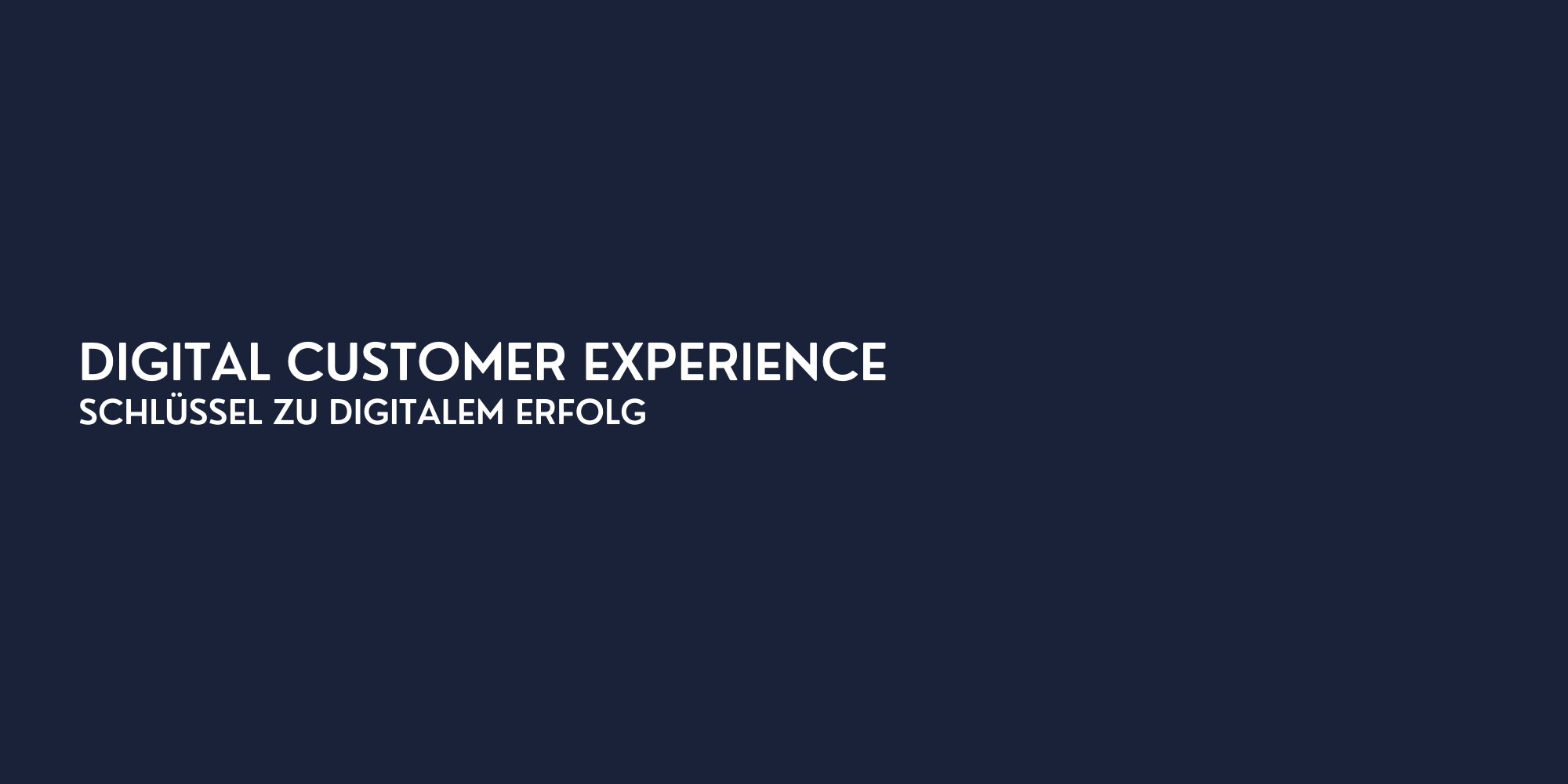 Digital Customer Experience