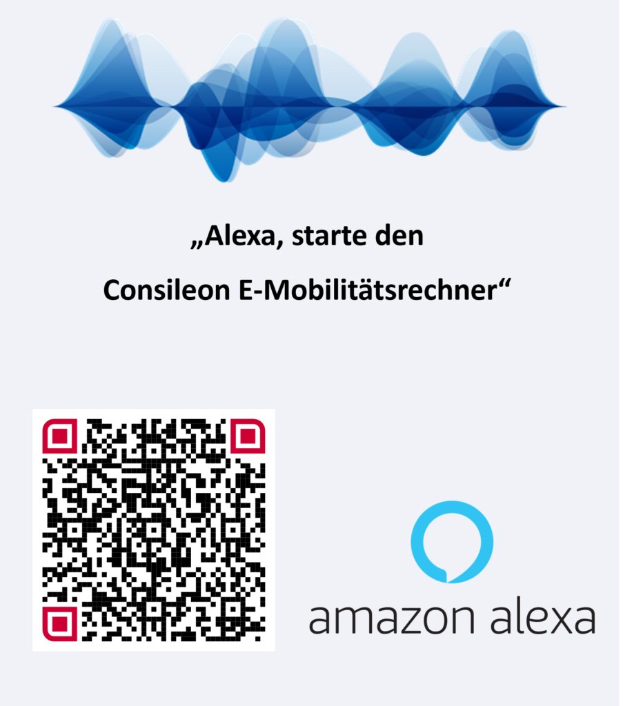 Link zur App für den Sprachassistenten Alexe für den E-Mobilitätsrechner der Management- und IT-Beratung Consileon