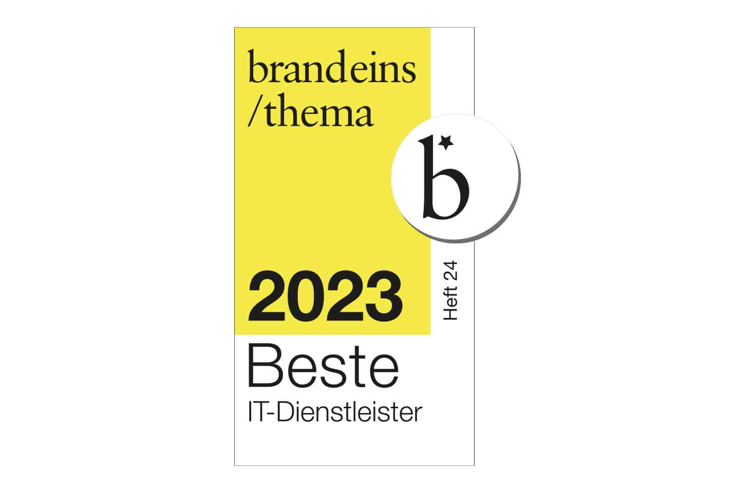 Auszeichnung als Bester IT-Dienstleister 2023