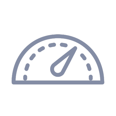 Icon eines Tachometers – Symbol für Messung von Leistung, Effizienz oder KPIs