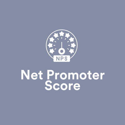 Icon zur Visualisierung des Net Promoter Score (NPS) mit Sternenanzeige und Beschriftung