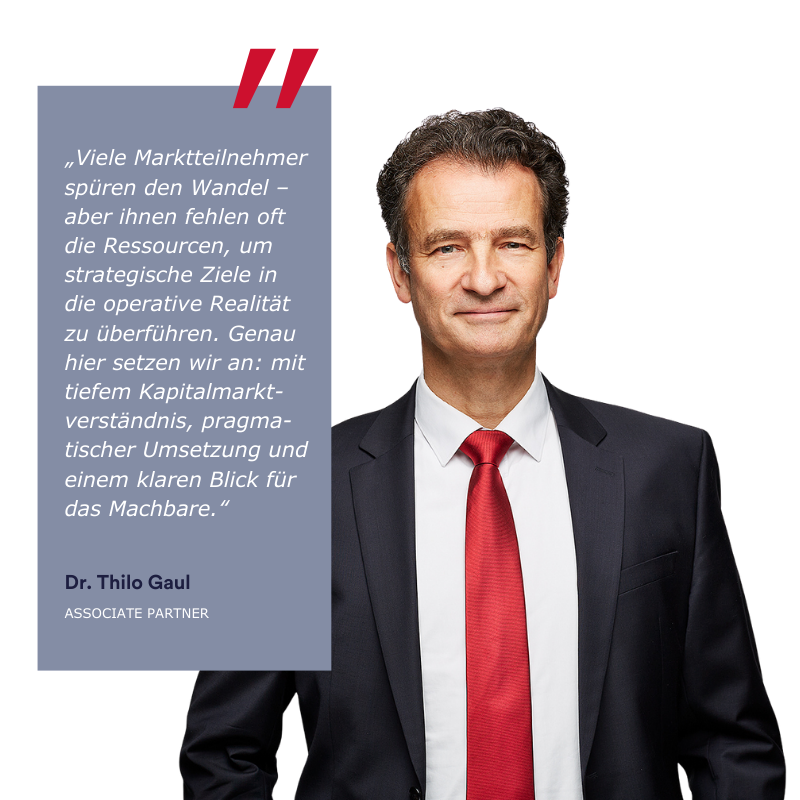 Ansprechpartner Consileon Dr. Thilo Gaul, Strategieberatung Kapitalmärkte