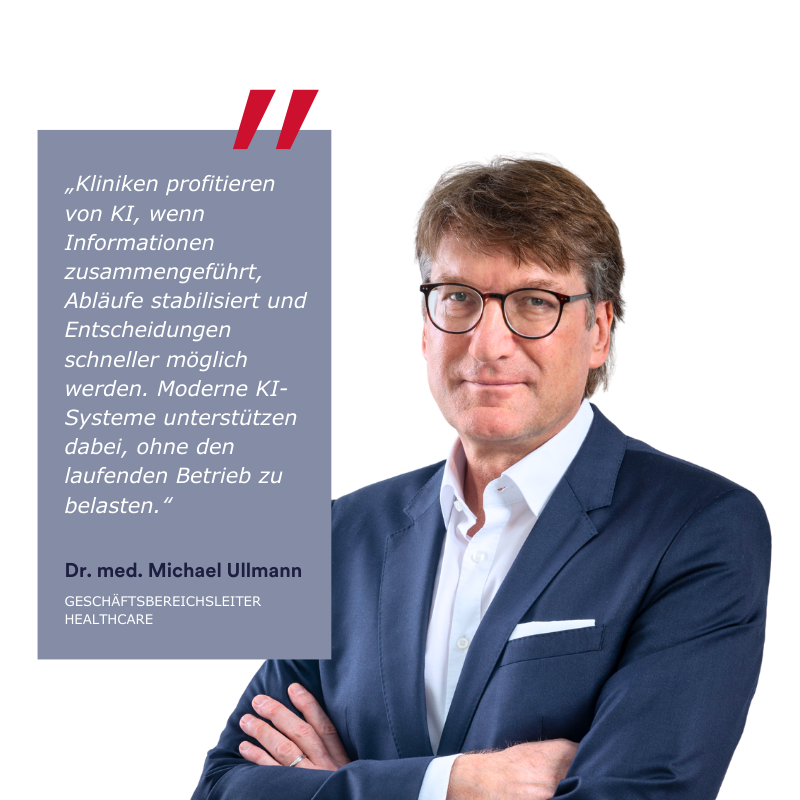 Ansprechpartner Consileon, Dr. med. Michael Ullmann, Beratung Mehrwert durch KI im Klinikalltag