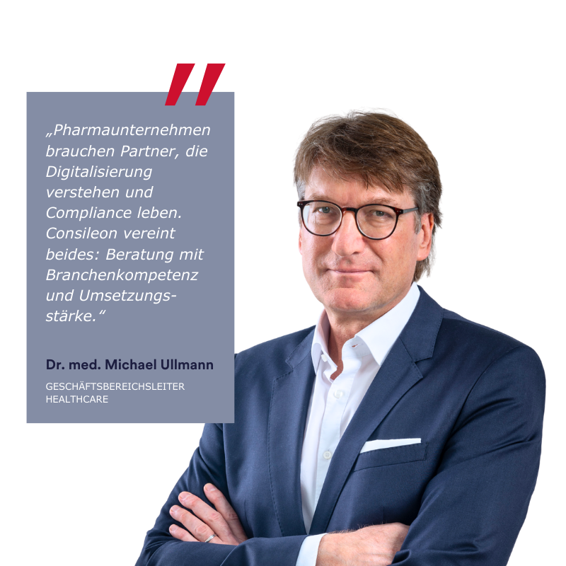Ansprechpartner Consileon. Dr. med. Michael Ullmann, Beratung von Pharmaunternehmen