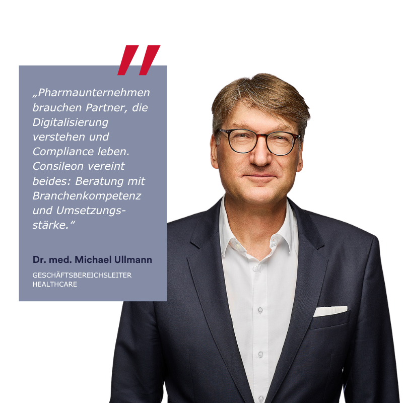 Ansprechpartner Consileon. Dr. med. Michael Ullmann, Beratung von Pharmaunternehmen