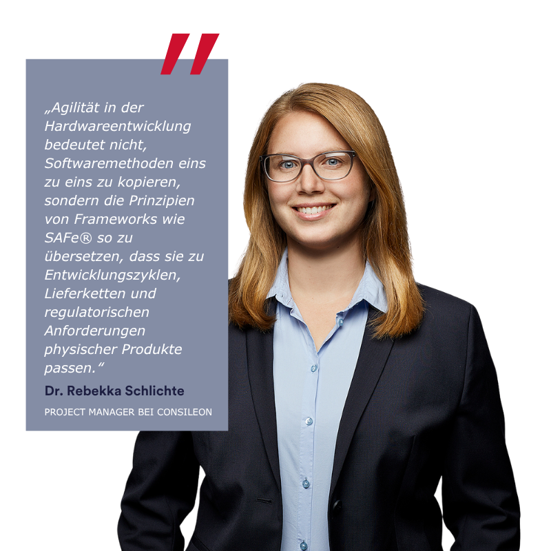 Dr. Rebekka Schlichte mit Zitat zu SAFe Automotive